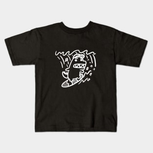 dinosaur: Surfing ( Black ) Kids T-Shirt